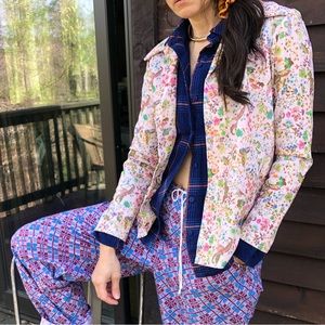 Rare Mint Condition Vintage 70s Floral Shirt/Jacket